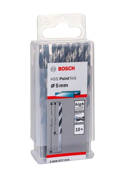 Bosch HSS-PointTeQ 5.0 mm 10'lu Paket Matkap Ucu - 2608577218