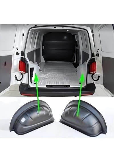 Vw Transporter T6 Kasa İçi Davlumbaz Kaplama - Uzun Şase 2 Parça 2015-2023