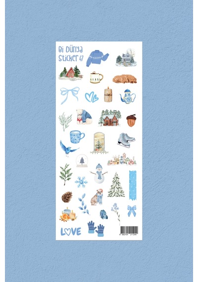 M47 Kış Temalı Sticker Seti Çok Renkli