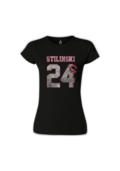 Teen Wolf - Stilinski 24 Siyah Kadın Tshirt 001