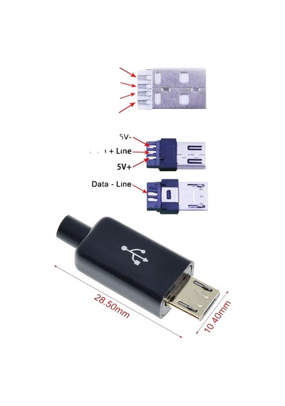 Mikro Usb Erkek Seyyar Kapaklı 5 Adet