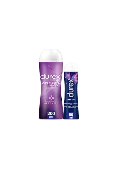 Durex Extreme Jel 50 ML + Aloe Vera Kayganlaştırıcı ve Masaj Jeli 200 ML