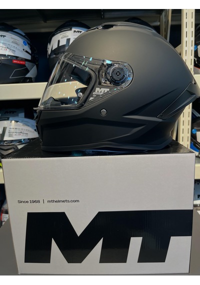 Mt Helmets Stinger 2 Pure A1 Mat Ff126 Siyah Şeffaf Vizör Mat Siyah