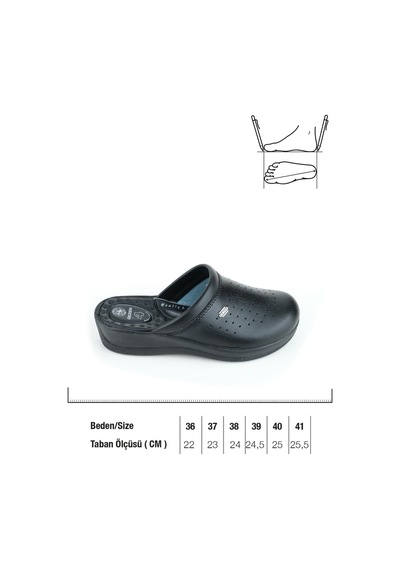 Gezer 04770-26 Anatomik Sabo Terlik 36-41 Siyah