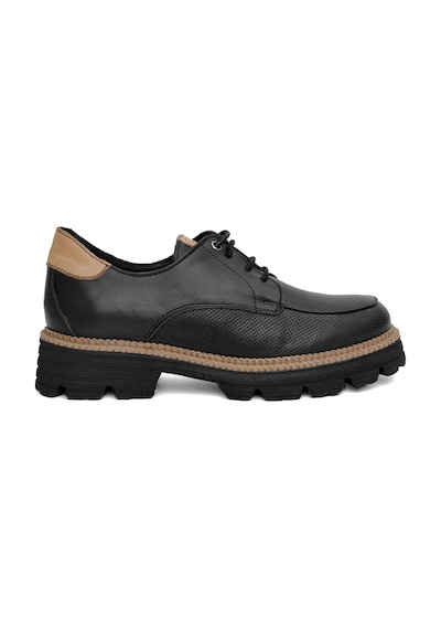 Mammamia D24ya-3850 Kadın Deri Oxford Ayakkabı D24YA-3850-R7307 Siyah
