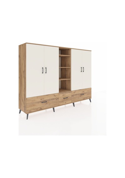 Hyperion Dolap 12 Raflı 3 Çekmeceli 4 Kapaklı 220x44x163 Çam-ayta Çam-aytaşı/çam Hyperion Dolap 12 Raflı 3 Çekmeceli 4 Kapaklı 220x44x163 Çam-ayta Çam-aytaşı/çam