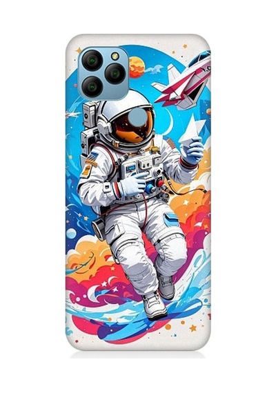 General Mobile Gm 21 Uyumlu Astranot Ve Uzay Aracı Desenli Silikon Kılıf