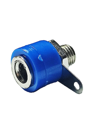 Elektronikport-4Mm Born Jak Dişi Soket Mini Boy Mavi Banana Jack Uyumlu
