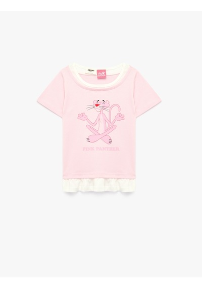 Koton Pembe Panter Baskılı Kısa Kollu Bisiklet Yaka Pamuklu Lisanslı Tişört Pembe 6skg10656ak Gül Koton Pembe Panter Baskılı Kısa Kollu Bisiklet Yaka Pamuklu Lisanslı Tişört Pembe 6skg10656ak Gül