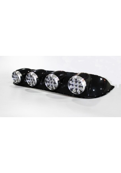 Off Road Tavan Sis Lambası Seti Yuvarlak 4lü Ledli Siyah