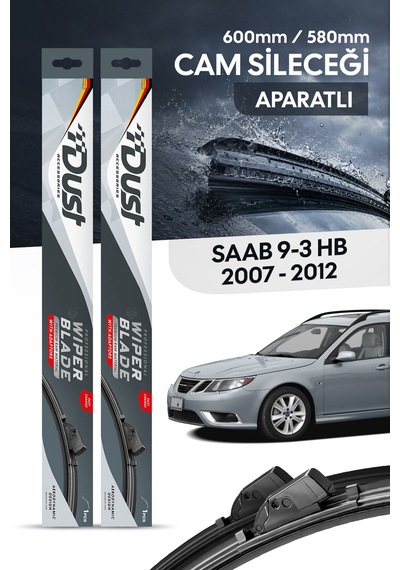 Saab 9-3 Hatchback 2007-2012 Uyumlu Silecek Takımı 600mm/580mm S7