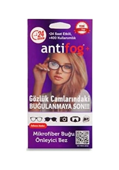 Antifog+ Gözlük Camı Buğu Önleyici Microfiber Bez Belirtilmemiş