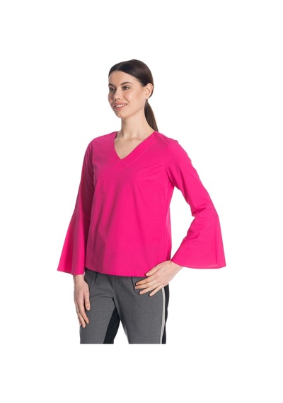 Bulalgiy Kadın Pembe Kolları Volan Bluz - Bga078443 Pembe