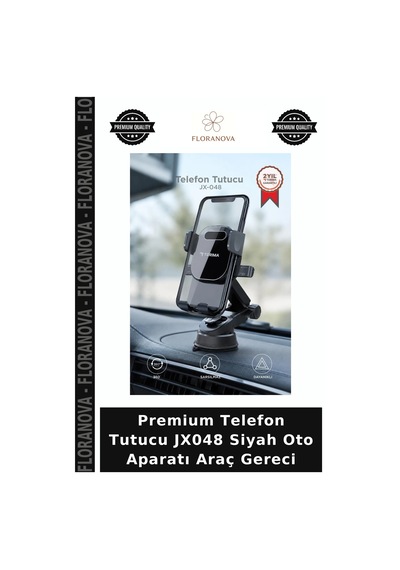 Premium Telefon Tutucu Jx048 Siyah Oto Aparatı Araç Gereci