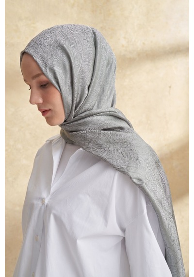 Armanda Jose Jakar Ethnic Desen Şal- 3303 Keten Yeşili