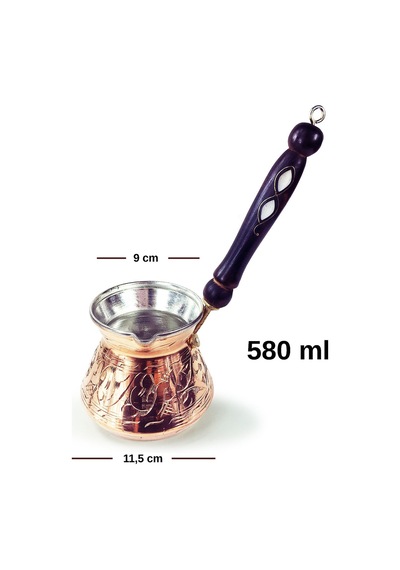Shark Anatolia Külhan Bakır Cezve 580 ML Bakır