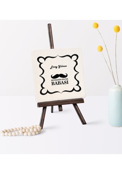 Babalar Gününe Özel Dünyanın En İyi Babası Şovaleli Doğal Taş - 5