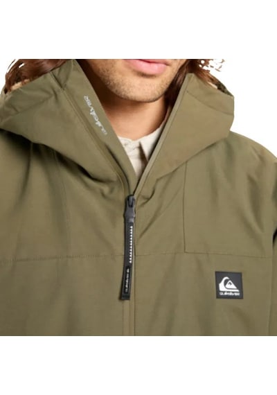 Quiksilver Quıksılver Overcast 3k Parka Erkek Iris Leaf - Solid Ceket Eqyjk04203-6490 Yeşil