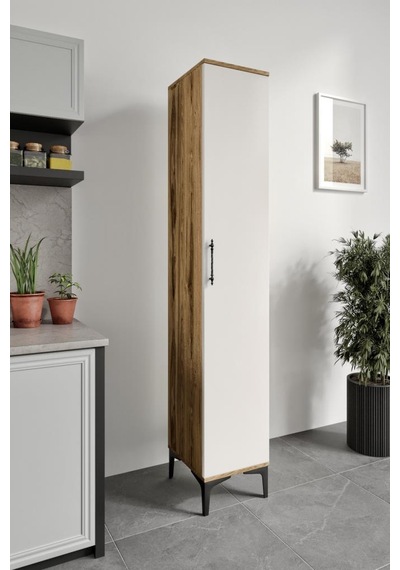 Plain Metal Ayak Metal Kulp Pla1200 Çok Amaçlı Dolap Mutfak Dolabı Banyo Dolabı Ayakkabılık Balkon Dolabı Killer Ekru Ceviz