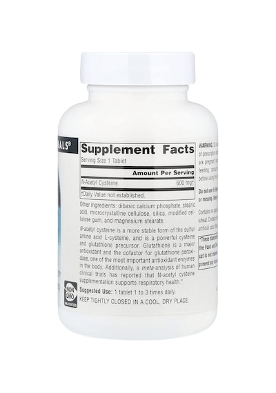 Source Naturals, N-acetyl Cysteine, 600 Mg, 120 Tablets