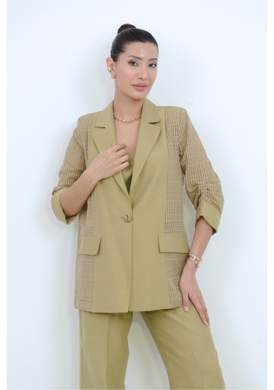 Dorne Moda Özel Koleksiyon 3 Lü Takım - Düğün - Mezuniyet - Ofis Şıklığı Yeşil Yeşil