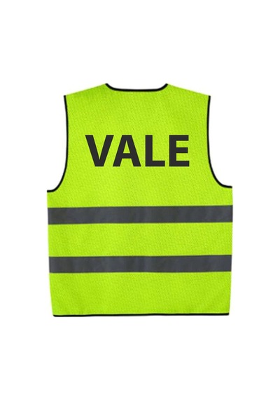 YÜKSEK GÖRÜNÜMLÜ VALE YAZILI REFLEKTÖRLÜ YELEK