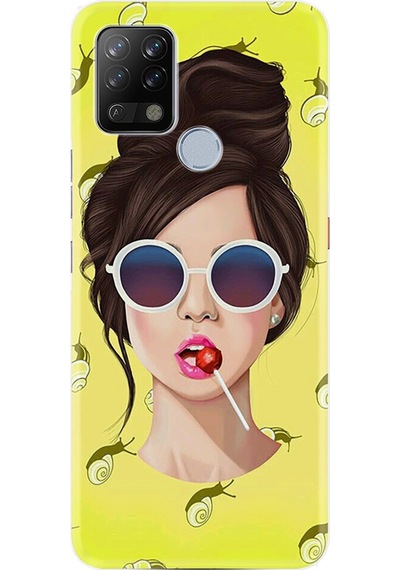 Oppo A74 Kılıf Desenli Lollipop Woman 1416