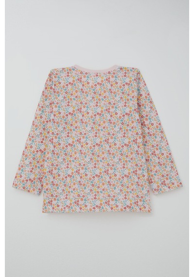 Breeze Kız Çocuk Pijama Takımı Renkli Çiçek Desenli 4-8 Yaş, Karışık Renk