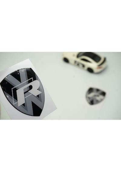 Volkswagen R Line Çamurluk Yanı Damla Desen Logo Arma Seti