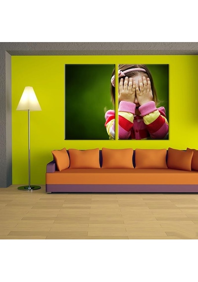 Küçük Kız Kanvas Tablo 100x90cm
