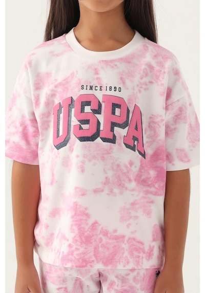 U.S. Polo Assn. Kız Çocuk Krem Bermuda Pijama Takım1819 001