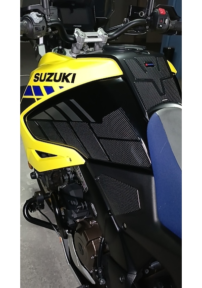Suzuki V-strom 1050 2025 İle Uyumlu Kaydırmaz 6d Karbon 19 Parça Tank Pad Seti Gc55 KARBON