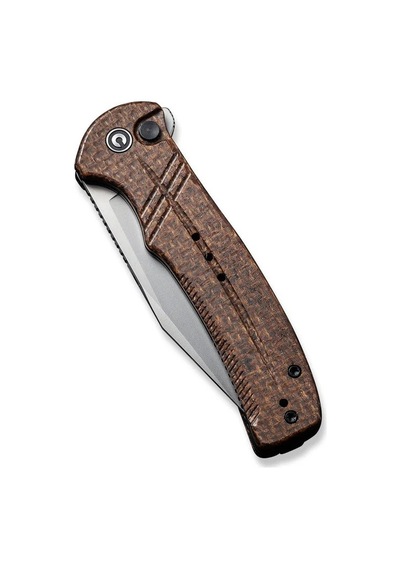 Civivi Cogent Flipper & Button Lock Knife Brown Micarta Handle Kamp Çakı Kahverengi