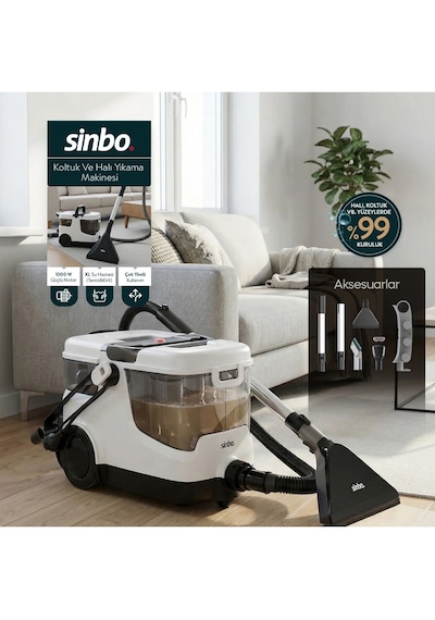 Sinbo Beyaz Sinbo Koltuk Ve Halı Yıkama Makinesi Ssc-7609