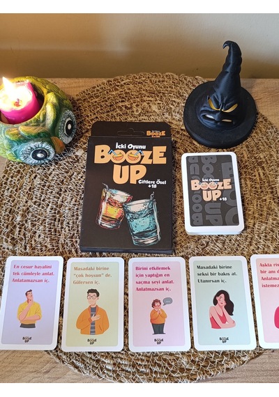 Booze Up İçki Oyunu +18 - Kese Hediyeli 50 Kart Çiftler İçin Eğlenceli Kart Oyunu
