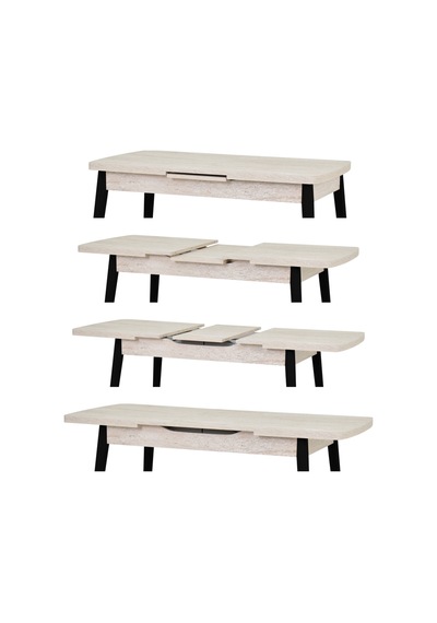 Vilinze Avanos Ahşap Siyah Ayak Açılır Kapanır Mdf Traverten Mutfak Masası - 70x120+30 Cm Vilinze Avanos Ahşap Siyah Ayak Açılır Kapanır Mdf Traverten Mutfak Masası - 70x120+30 Cm
