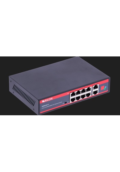Ricon 8 Port Gigabit Power Over Ethernet Yönetilemeyen Switch