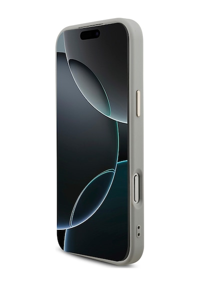 Apple Uyumlu iPhone 17 Pro Max Kılıf Guess Lisanslı 4g Büyük Metal Logolu Glitter Kapak Gri Gri
