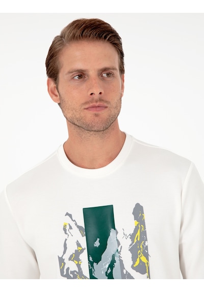 Pierre Cardin Erkek Ekru Sweatshirt 50290612-vr019 Ekru
