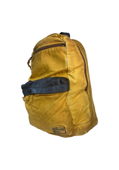 Old Cotton Cargo Kaliteli Vintage Salaş Disayn Günlük Sırt Gezi Okul Kamp Çantası 28cm X 45cm Camel