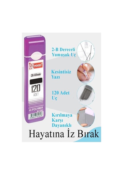 Kalem Ucu 120 Li 0.7 Mm 2b 3 Paket Çoklu Versatil Kalem Uç Mekanik Uçlu Otomatik Kurşun Mikro K Tek Renk