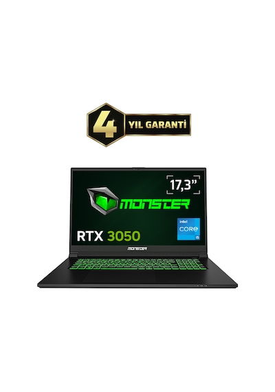 Monster Abra A7 V15.3.3 i5-13500H 16 GB 500 GB SSD 6 GB RTX3050 17.3" W11H Dizüstü Bilgisayar