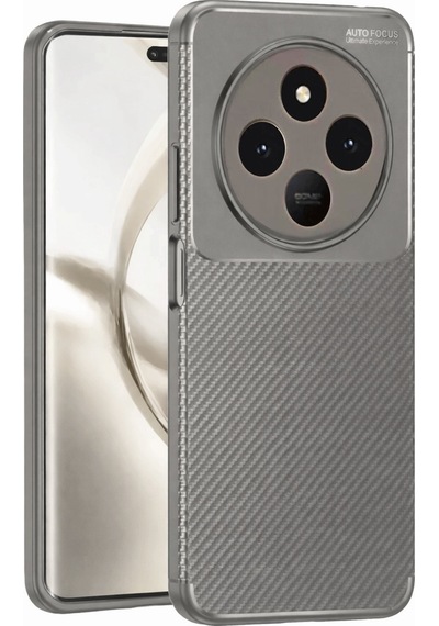 Newface Tecno Spark 30 Kılıf Auto Focus Karbon Kapak - Gri gri
