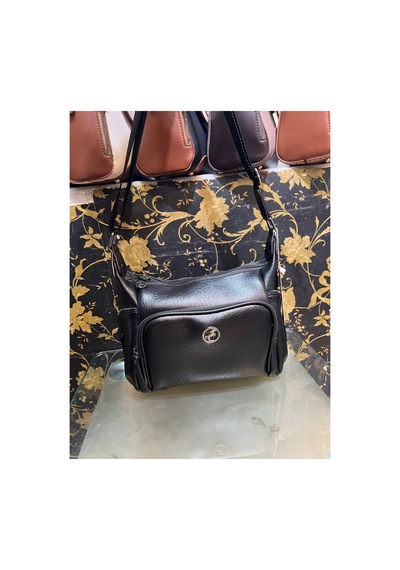 Miami Polo Clup Çok Bölmeli Çapraz Çantası 26/19 Cm Siyah