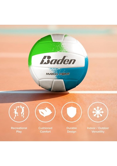 Baden Match Point Cushioned Synthetic Leatheroutdoor Recreation Backyard Volleyball + College Camp Ball All Ages Officia Çok Renkli Baden Match Point Cushioned Synthetic Leatheroutdoor Recreation Backyard Volleyball + College Camp Ball All Ages Officia Çok Renkli