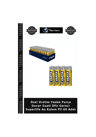 Özel Üretim Yedek Parça Duvar Saati Ofis Gereci Superlife Aa Kalem Pil 60 Adet