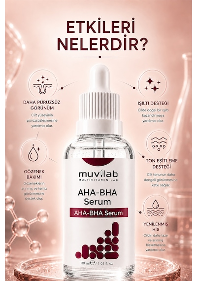 Aha Bha Cilt Tonu Eşitleyici Yenileyici Canlandırıcı Peeling Serum Gözenek Sıkılaştırıcı Leke Karşıtı