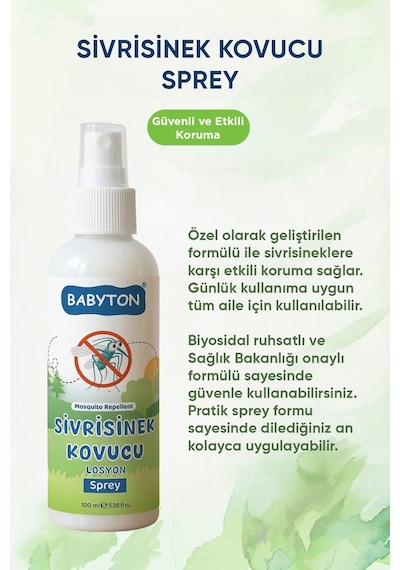 Sivrisinek Kovucu Sprey Losyon 100 Ml