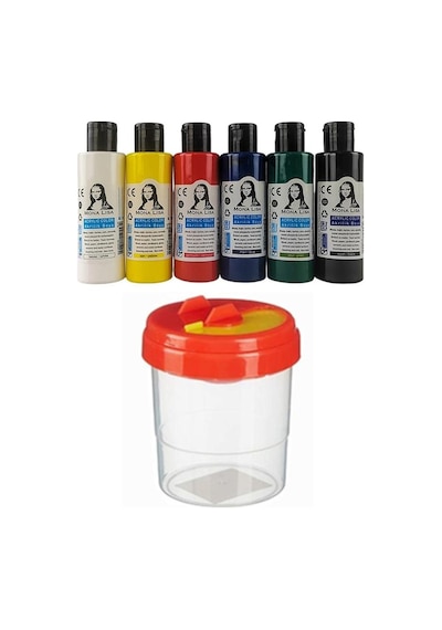 20x20 Tuval Seti 1 Paket Masa Üstü Şövale Monalisa Akrilik Boya Plastik Spatula Resim Fırçası Palet Ponpon Sünger Fırça