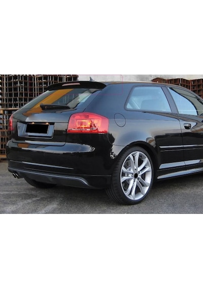 Audi A3 8p 3-kapı S3 Stil Spoyler 2003 2011 Parlak Siyah